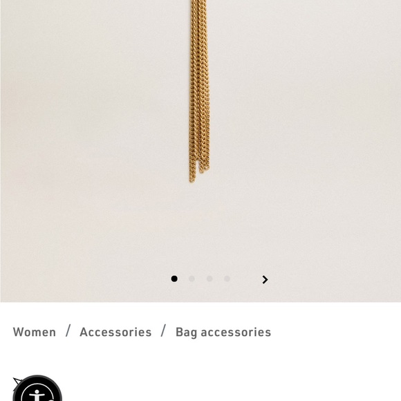 Bag chain in gold-colored brass - Picture 2 of 2